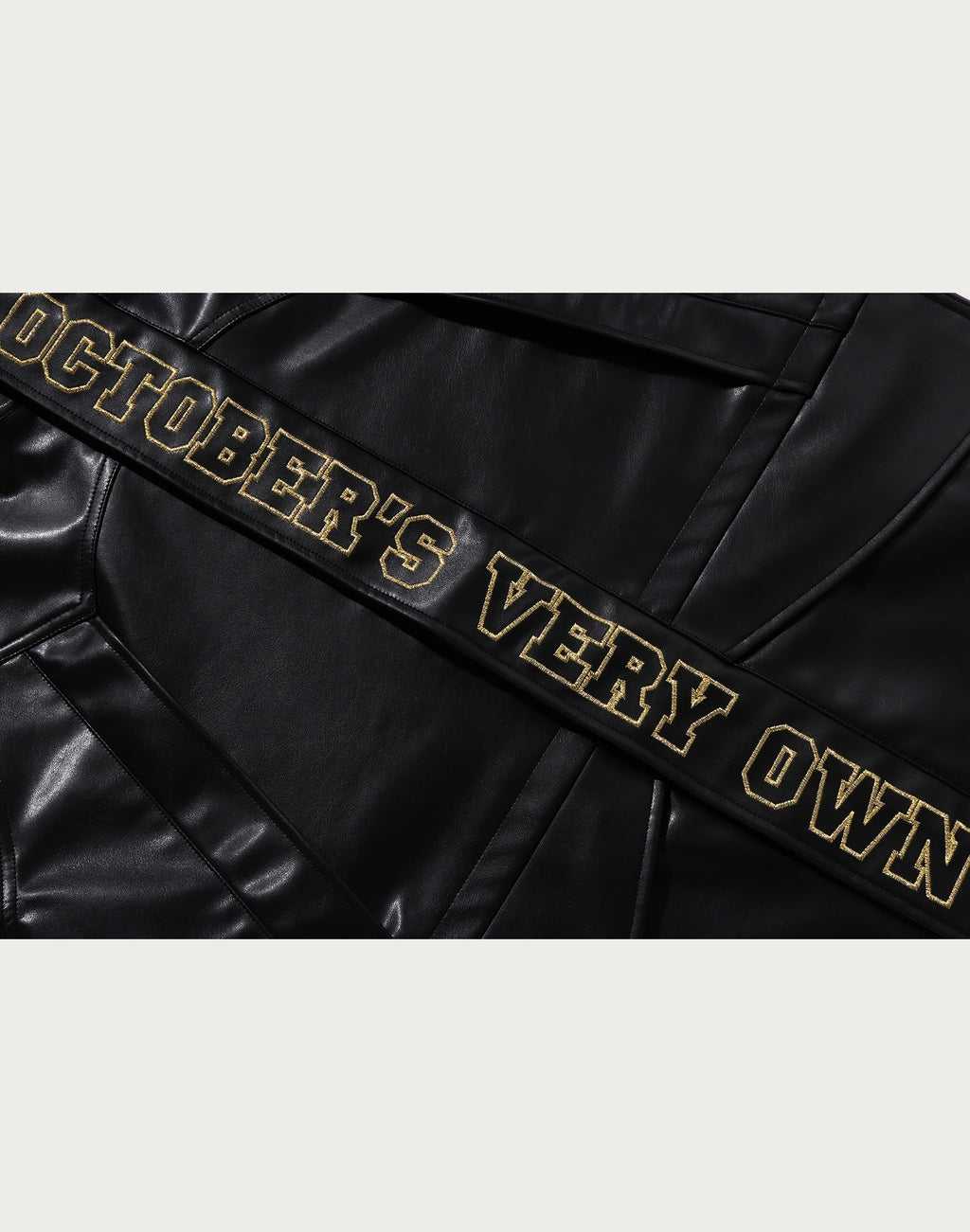 BAPE X OVO SYNTHETIC WASHABLE LEATHER SNOWBOARD JACKET MENS