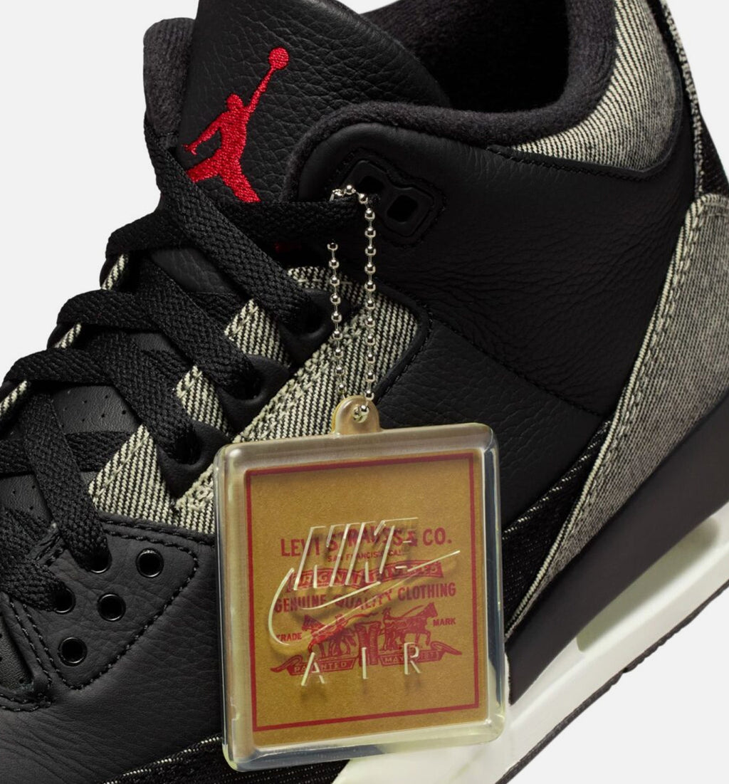 Air Jordan 3 x Levi's Black and White Denim | Men's Lifestyle Shoe | Denim Blue/Black/Gym Red