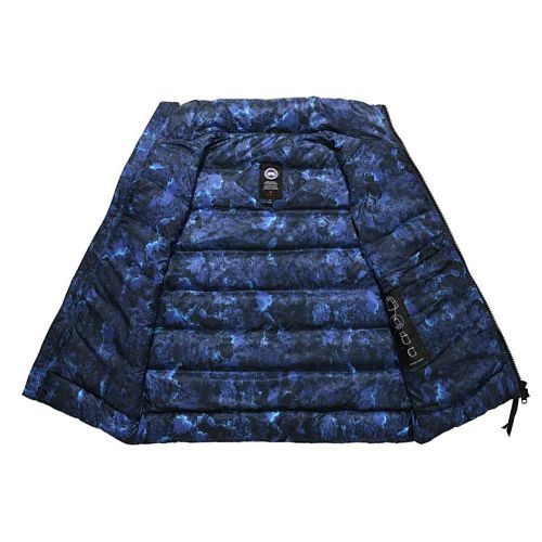 Canada Goose Blue Abstract Print Quilted Puffer Vest