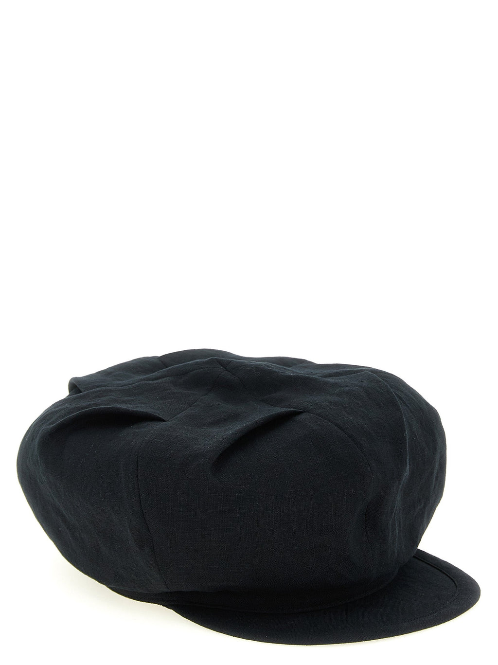Yohji Yamamoto Black Linen Flat Cap