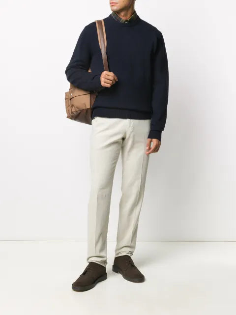 Barbour patch detail crew neck jumper