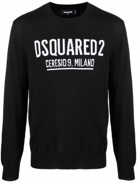 DSQUARED2 Ceresio crew-neck intarsia-knit jumper