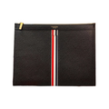 Three-color woven clutch bag