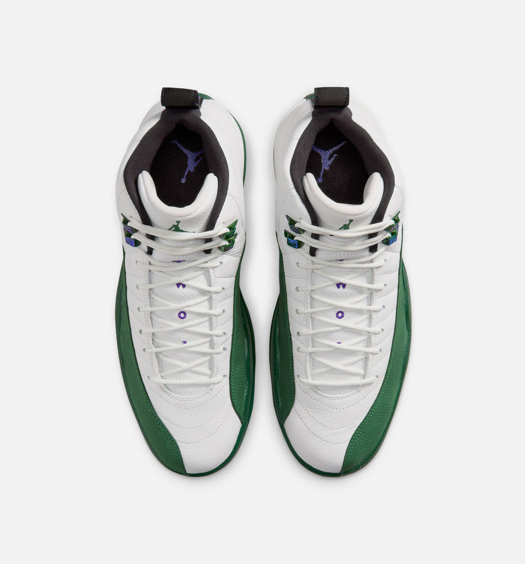 Air Jordan 12 Retro Idols Become Rivals Men's Shoes - White/Green/Purple