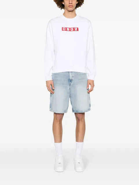 DSQUARED2 logo-appliqué cotton sweatshirt