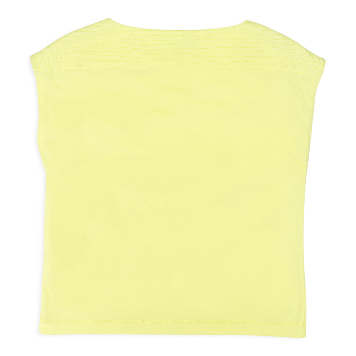 NEON YELLOW QUILTED CROP TOP