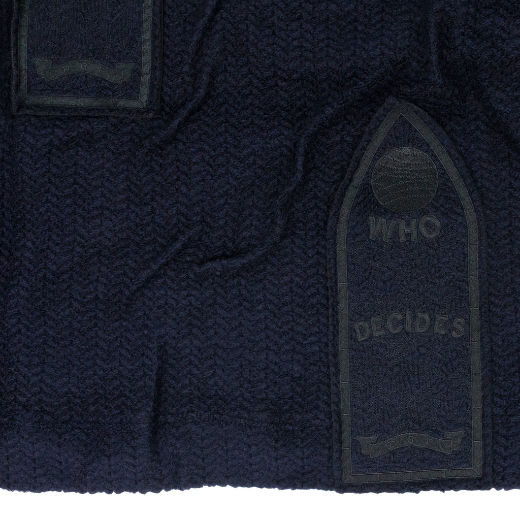 Black Gathered Collegiate Pullover Sweater