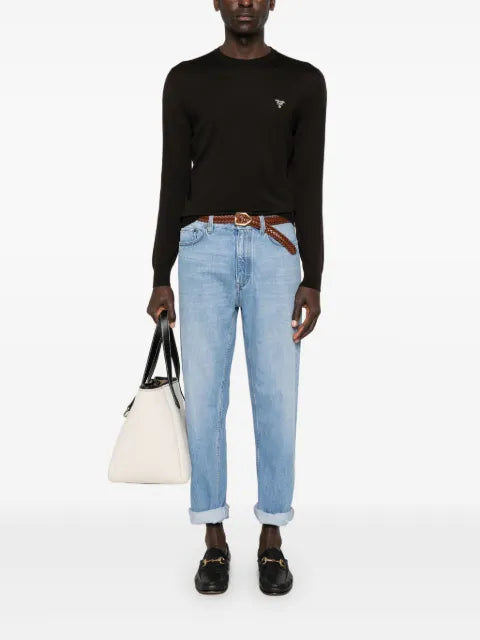 Prada logo-embroidered sweater
