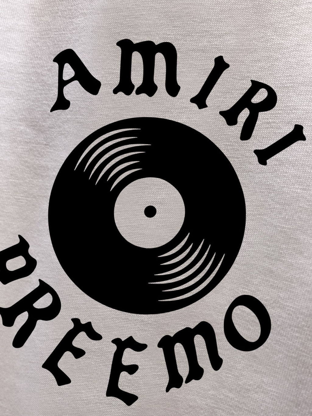 AMIRI Preemo Record Graphic Long‑Sleeve Tee, White