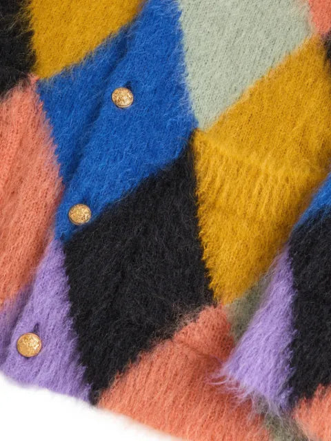 Valentino Garavani mohair wool cardigan with Rhombelle pattern