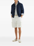 Brunello Cucinelli silk, linen and wool hopsack outerwear jacket