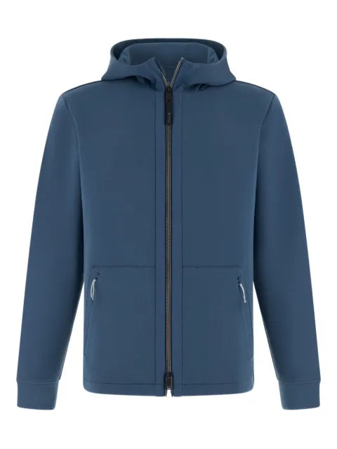 Boggi Milano lightweight zipped scuba hoodie