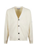 Stone Island 5100009 ribbed soft organic cotton V-neck cardigan