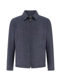 Boggi Milano technical linen bomber jacket