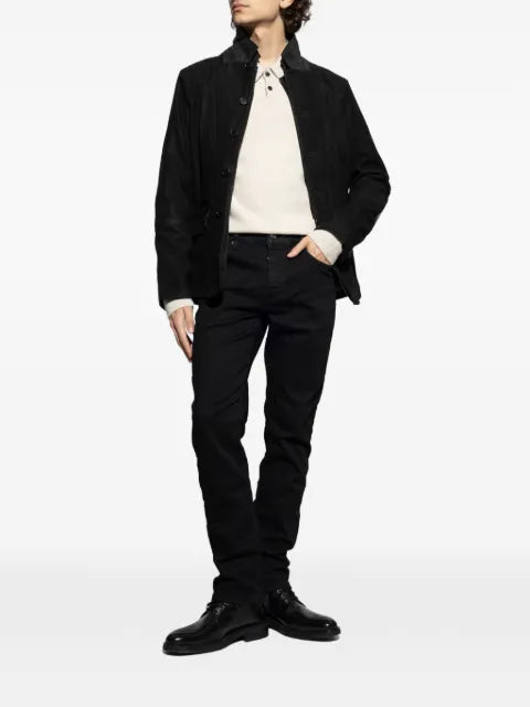 AllSaints Survey double-layered suede jacket