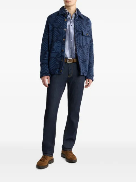 ETRO patterned wool-blend overshirt jacket