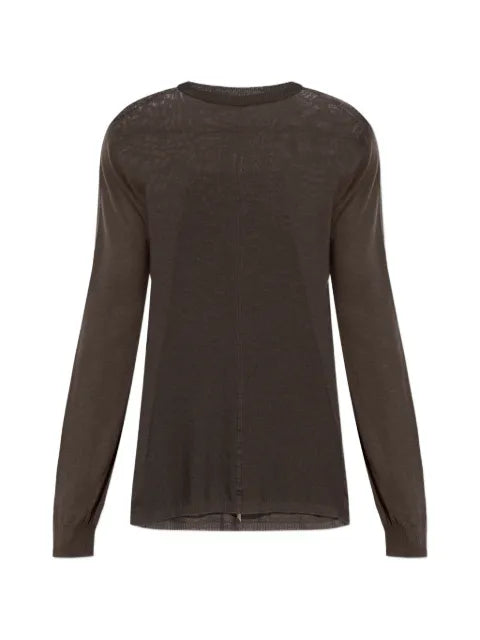 Rick Owens ribbed-knit trim sweater