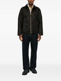Barbour corduroy-collar wax-finish jacket