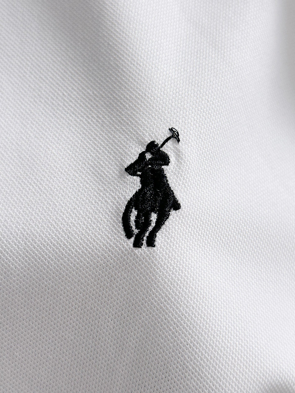 Ralph Lauren Men's Waffle‑Collar Contrast‑Trim Short‑Sleeve Polo Shirt With Black Pony Logo
