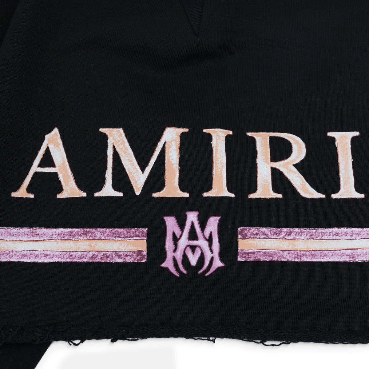 Black MA Watercolor Bar Sweatshorts