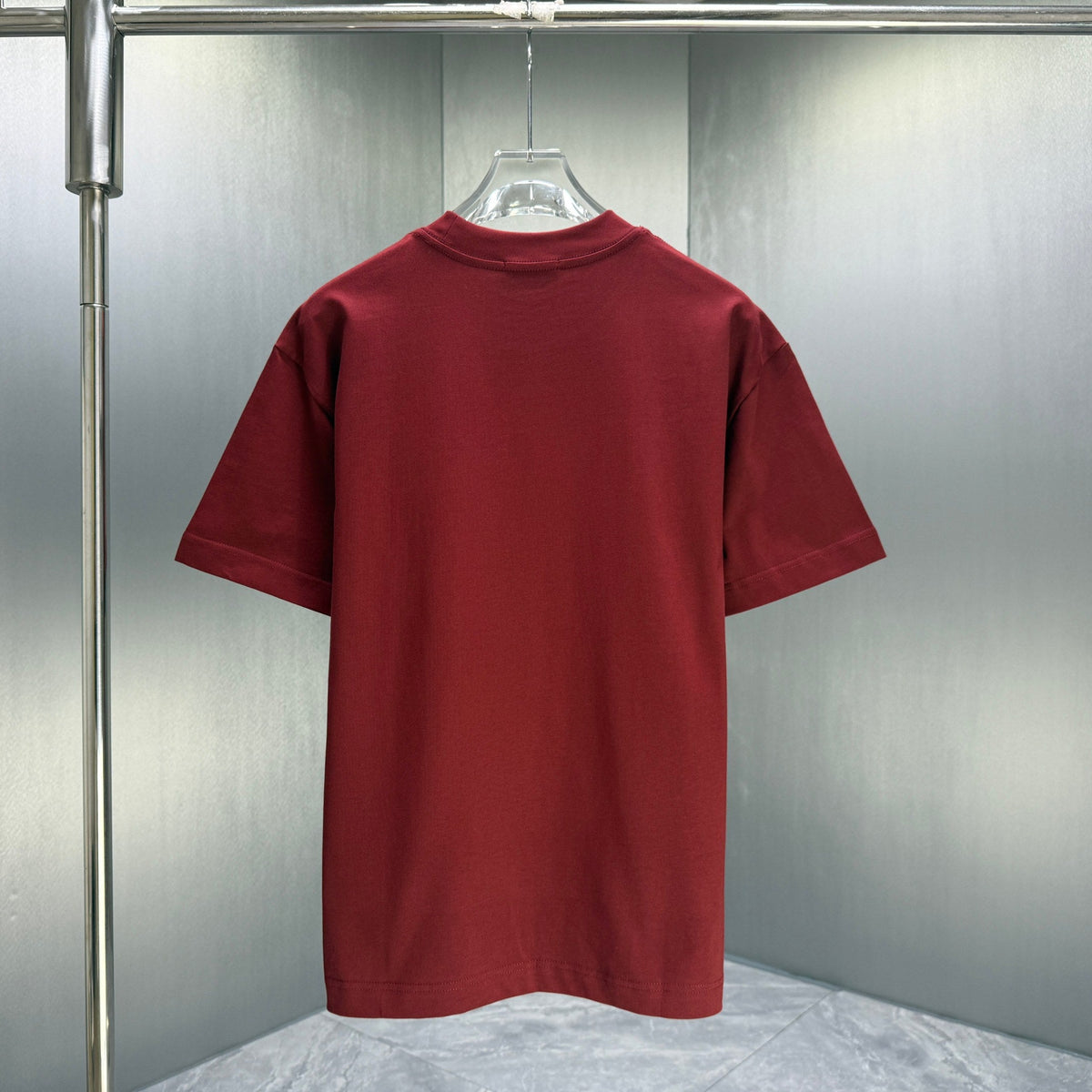 Moncler Badge Essential T-Shirt Burgundy