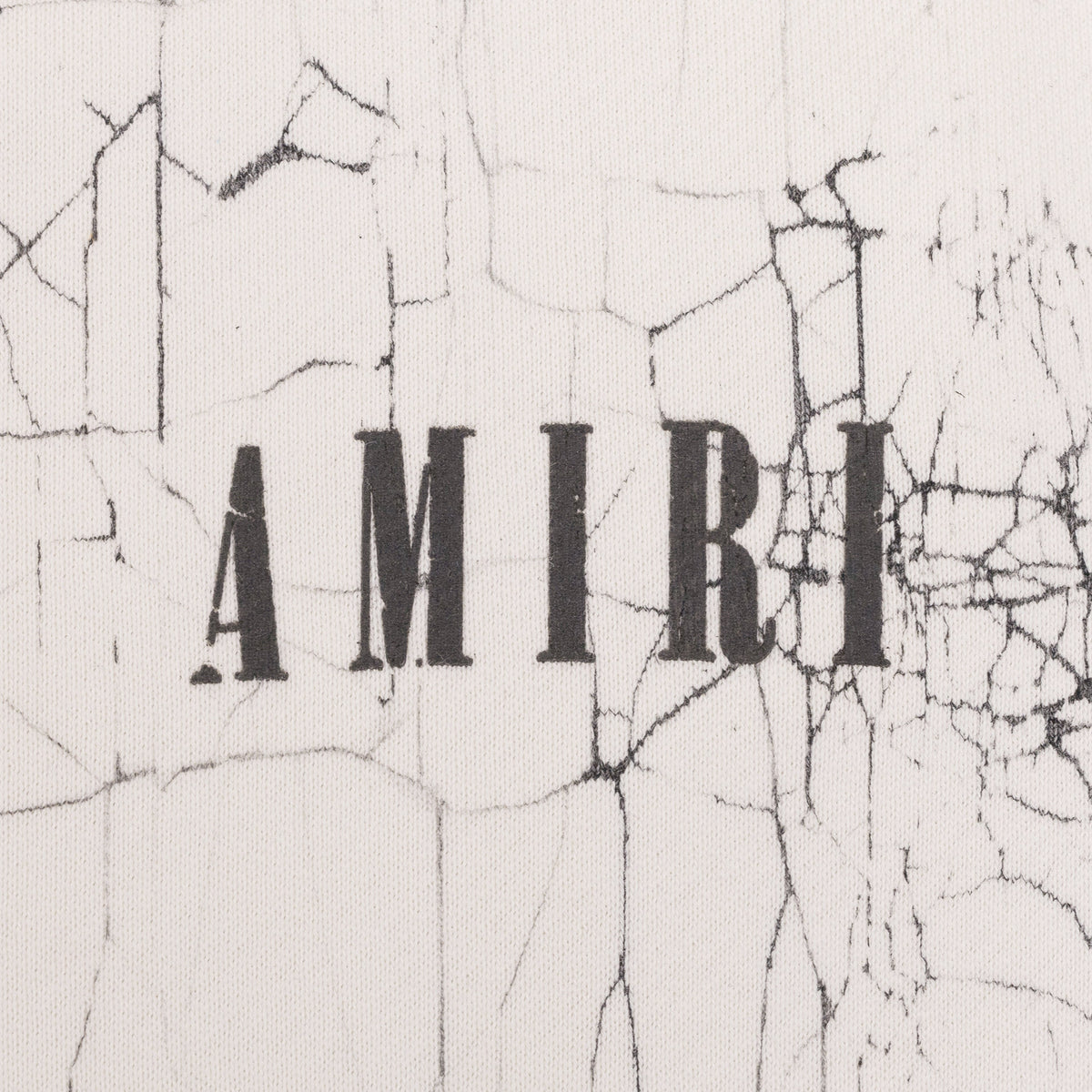 White Cracked Dye Logo Sweatpants