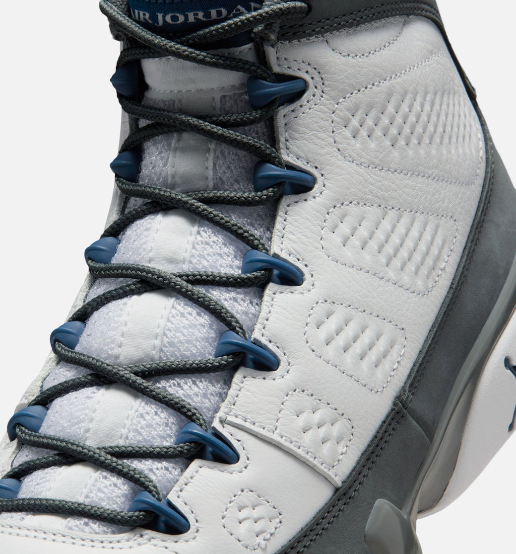 Air Jordan 9 Retro 'Flint Grey and French Blue' - Men's Lifestyle Sneaker (White/French Blue/Flint Grey)