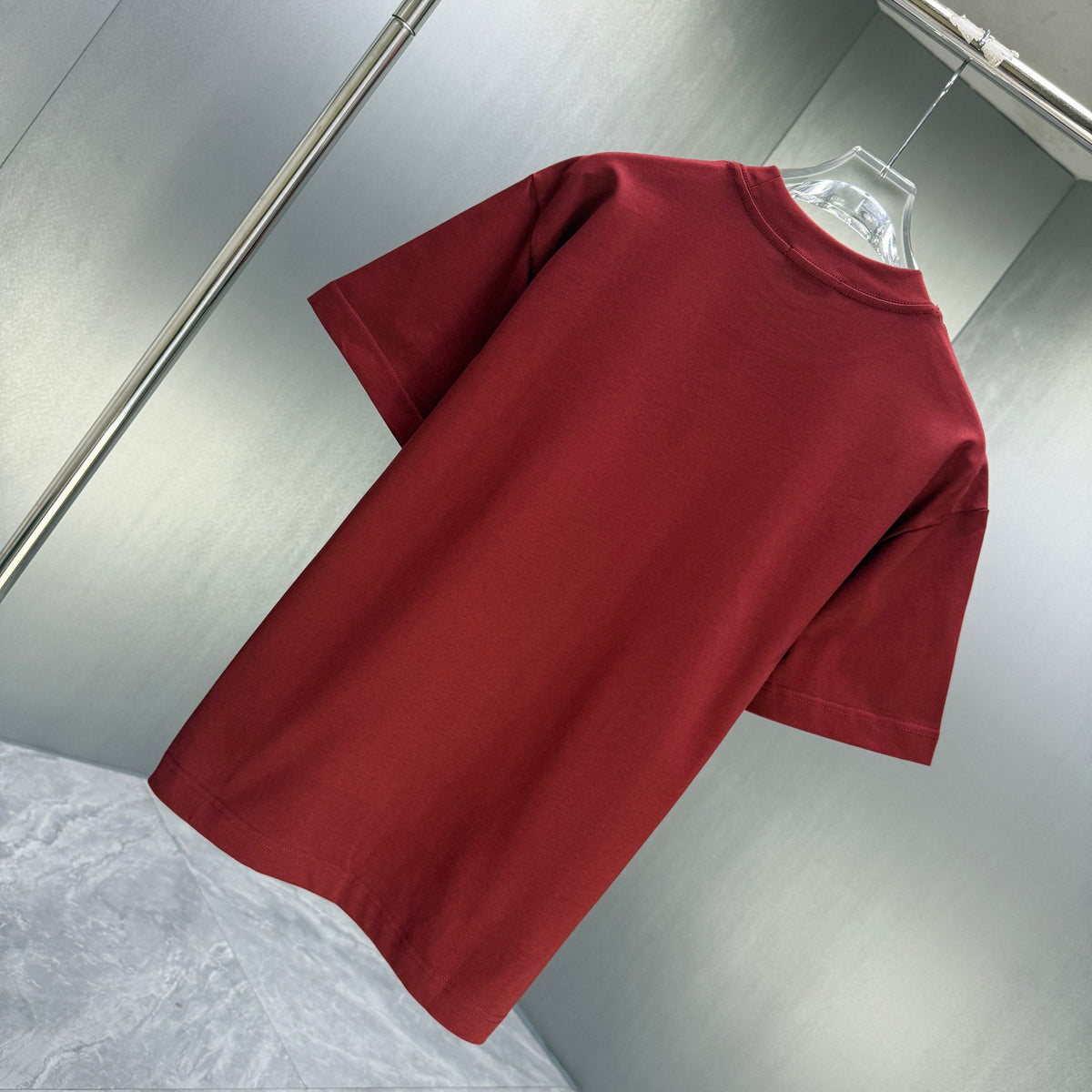 Moncler Badge Essential T-Shirt Burgundy