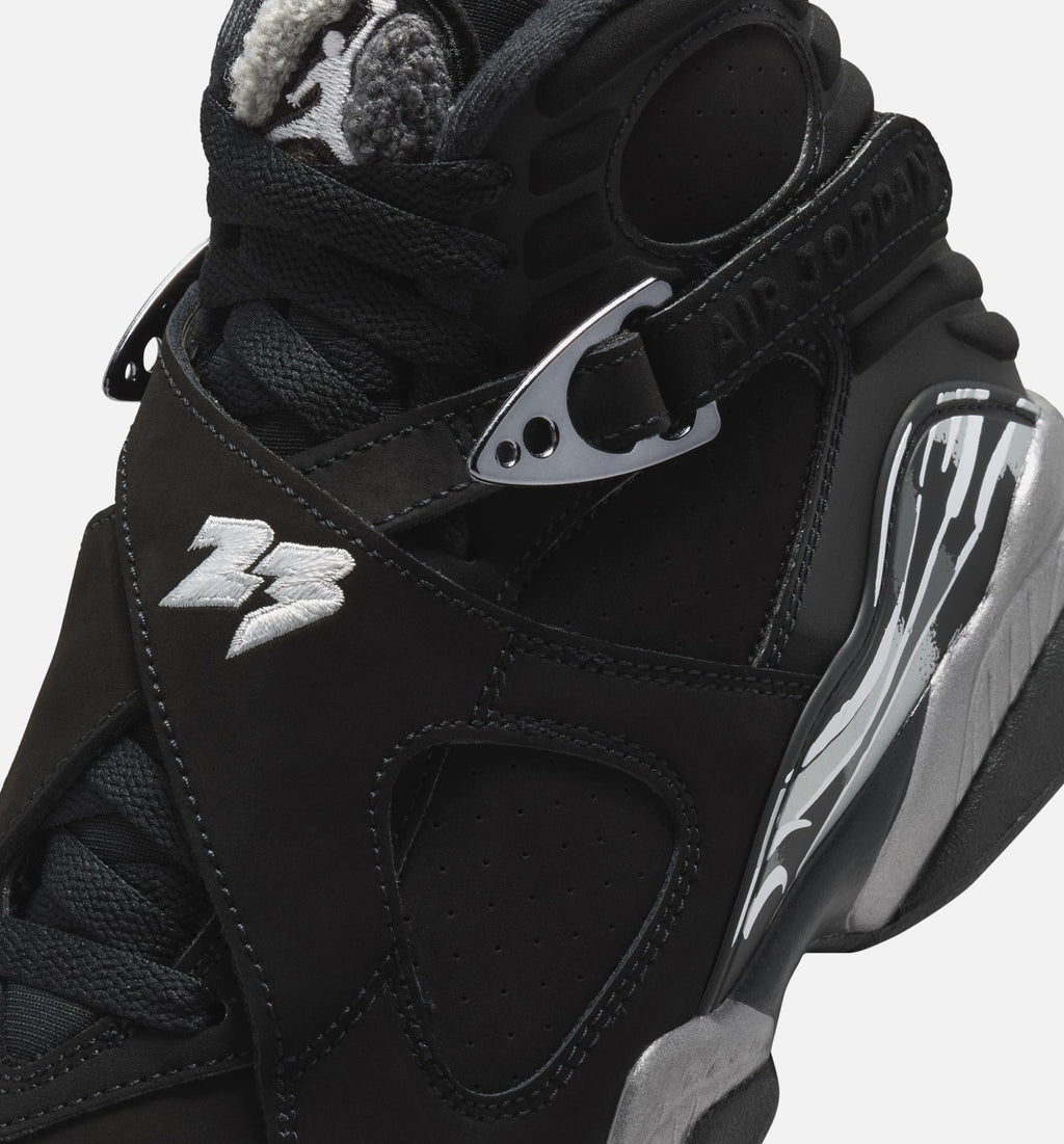 Air Jordan 8 Retro 'Chrome' Grade School - Black/White/Light Graphite
