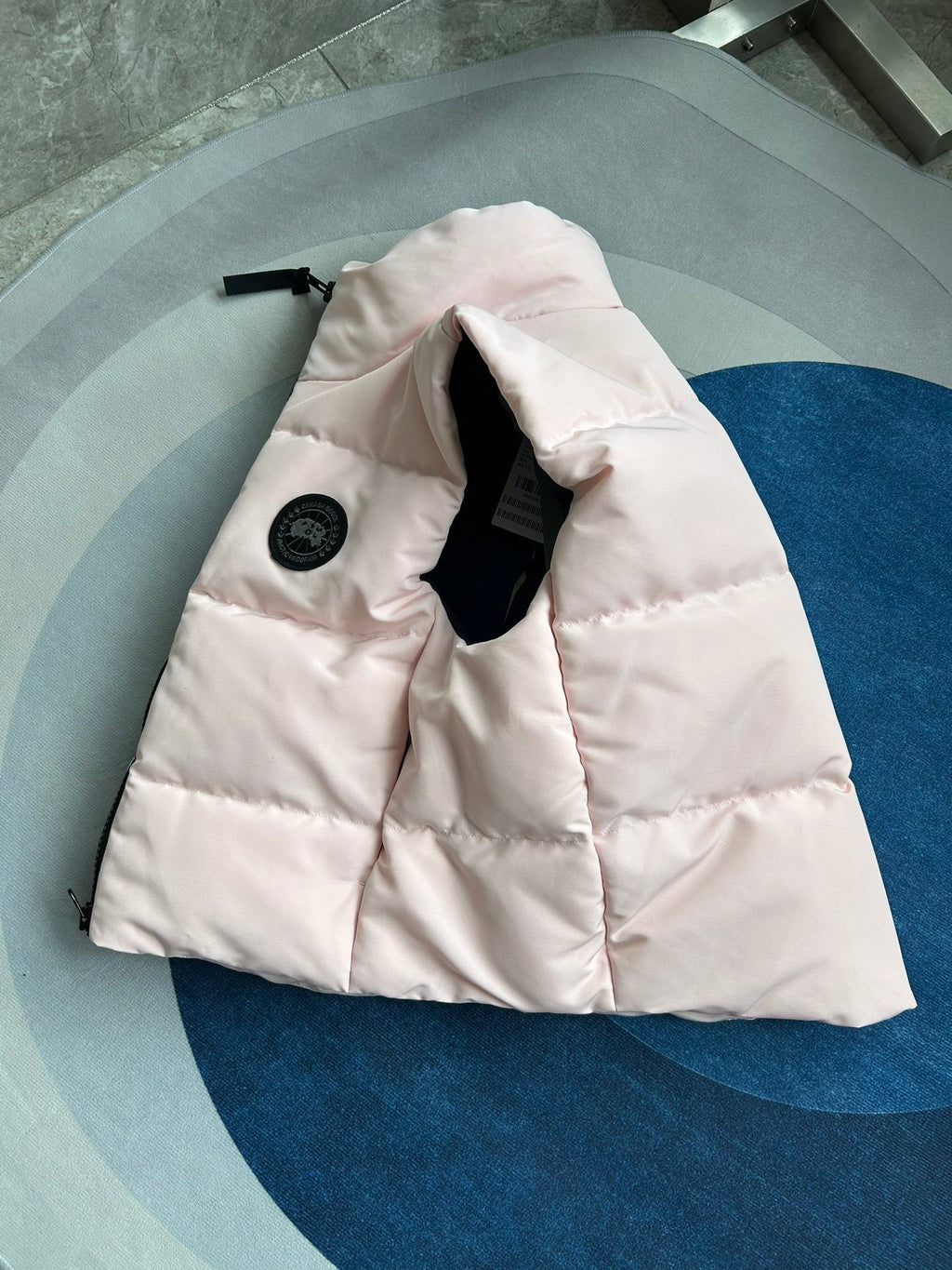Canada Goose Puffer Vest in Blush Pink with Stand Collar