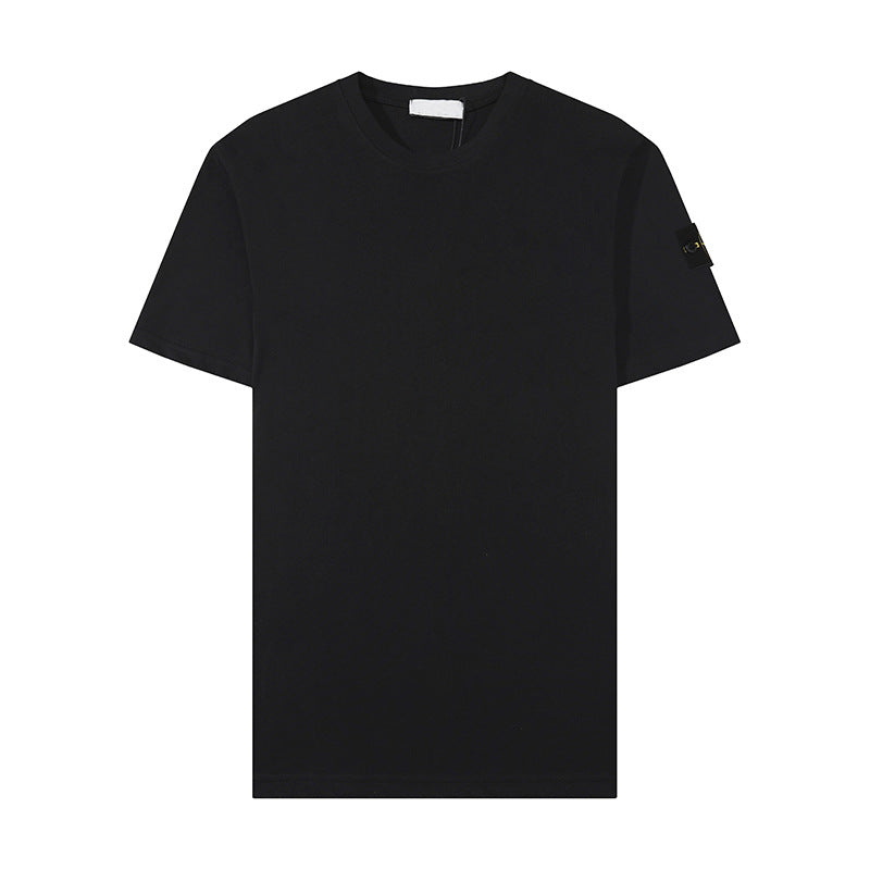 Stone Island Compass Patch Sleeve Badge Short‑Sleeve Cotton Tee
