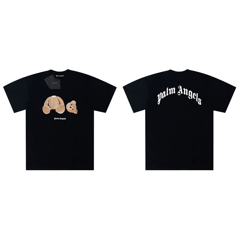 Palm Angels Graphic Print Tee Loose Crew Neck Streetwear T-Shirt