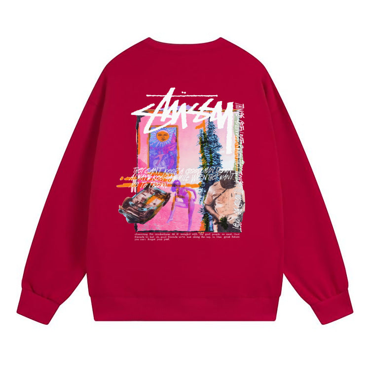 Stussy Sweatshirts Crew Neck Fleece Sweater