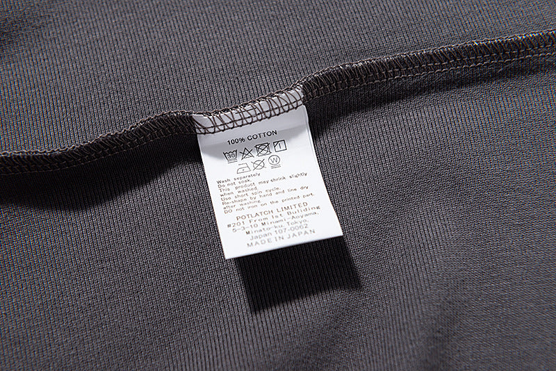Cav Empt Wax-Dyed Letter Embroidered Washed Long Sleeve Crewneck Tee
