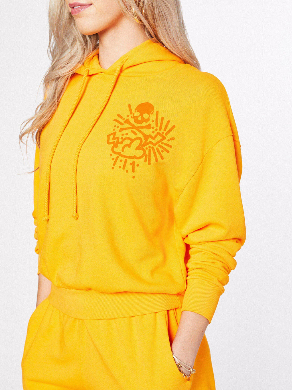 HOODED LAURA CROP SWEATSHIRT