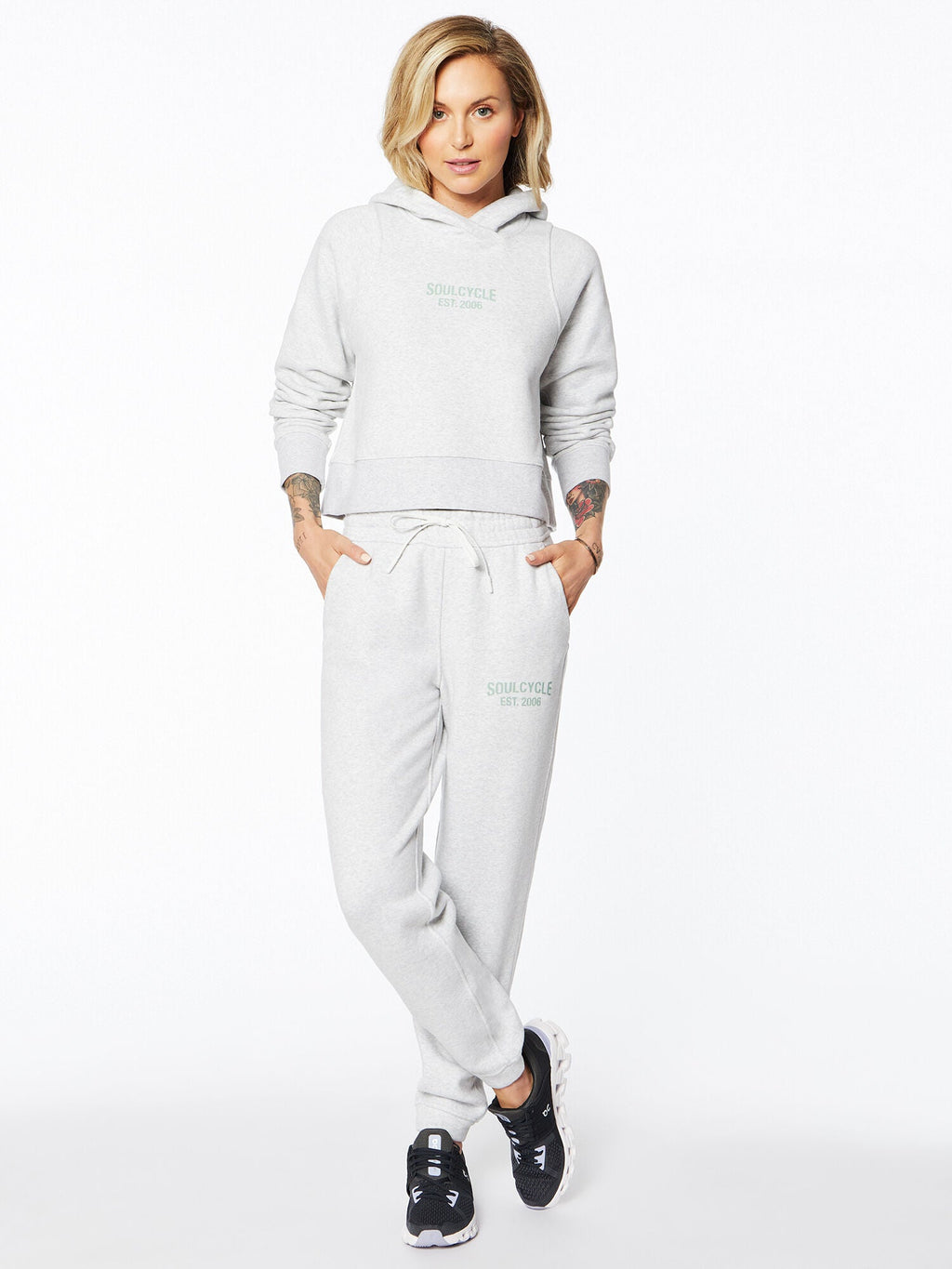 Loungeful Cropped Hoodie Grey