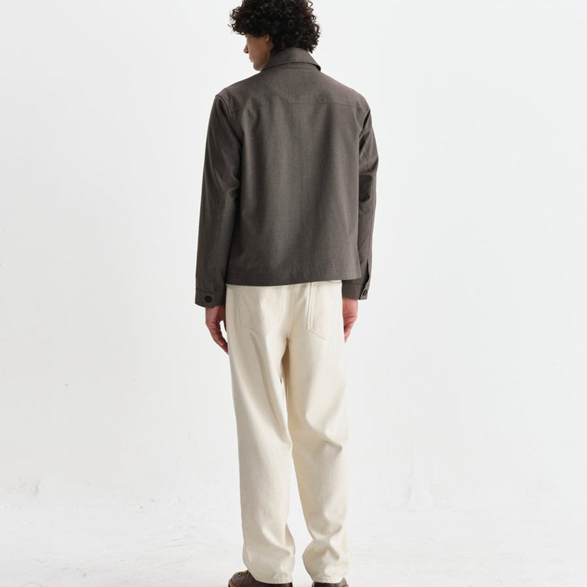 Wax London Eldon Micro Puppytooth Jacket: Brown