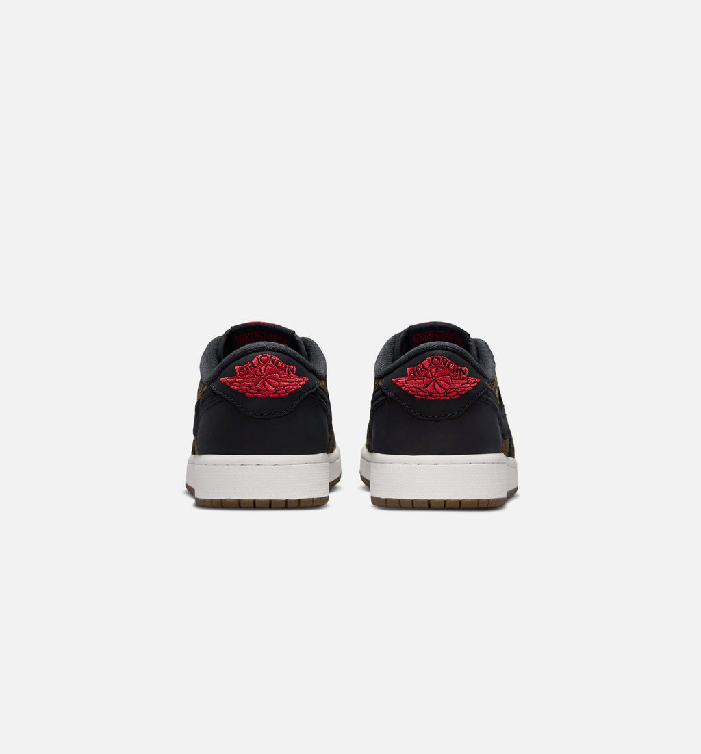 Air Jordan 1 Retro Low OG Laser Youth Sneakers - Black/Varsity Red/Summit White