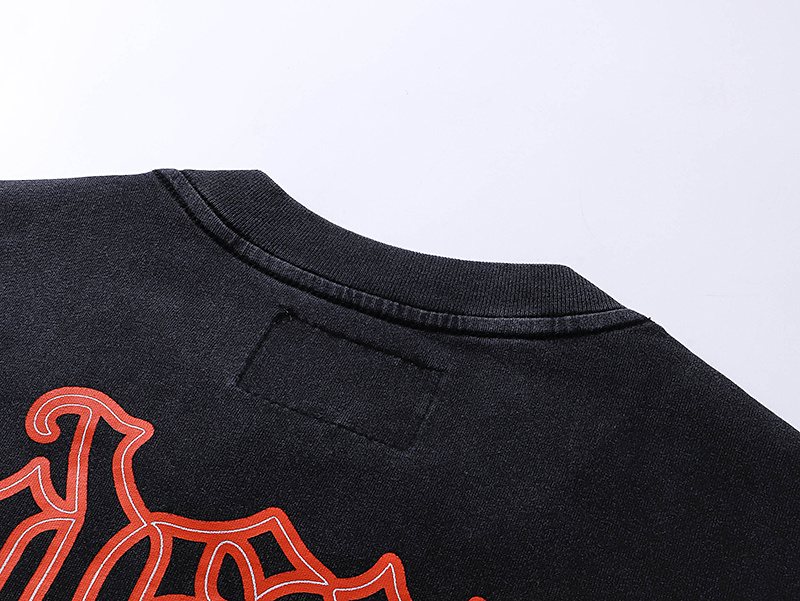 Godspeed Washed Black Skull Floral Graphic T-Shirt