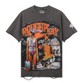 Rough Play Bunny Car Rhinestone Distressed T-Shirt