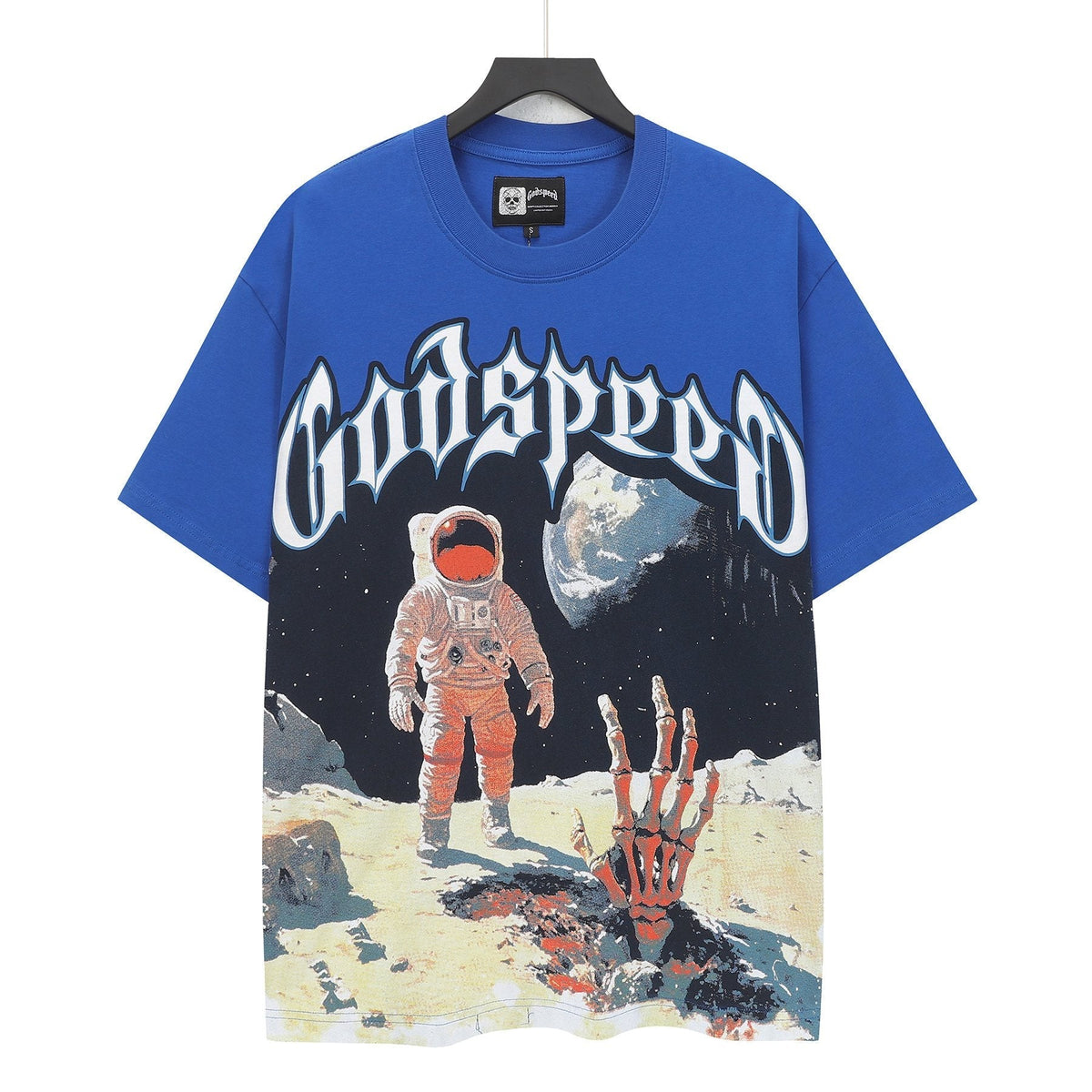 Godspeed Astronaut Back Print Washed Graphic T-Shirt