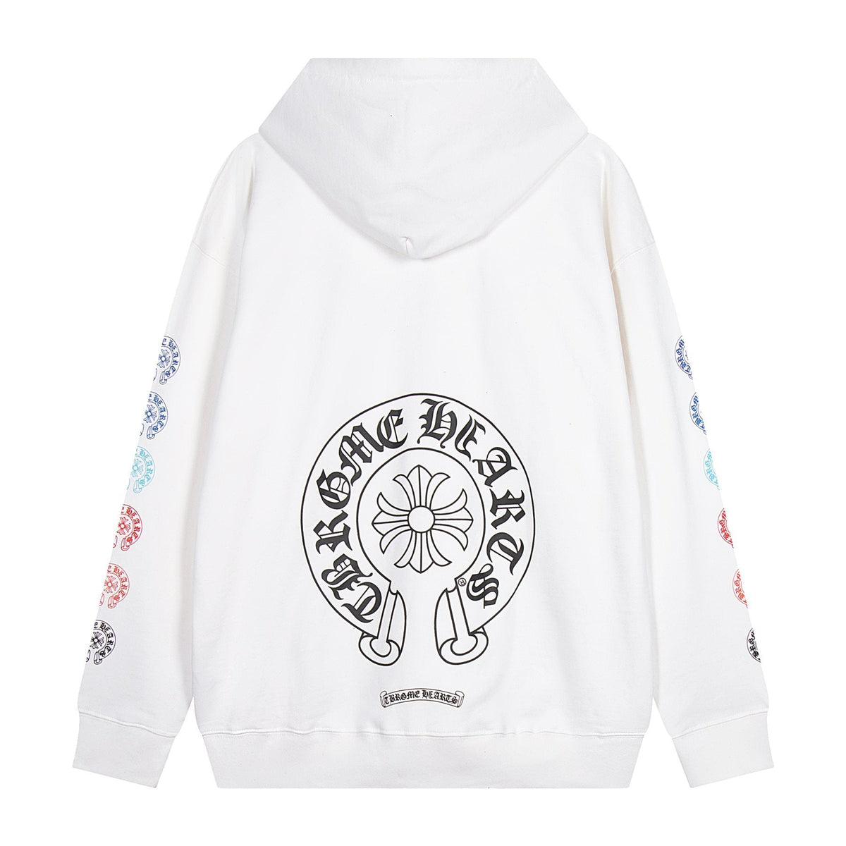 Chrome Hearts Rainbow Horseshoe Graphic Zip-Up Hoodie