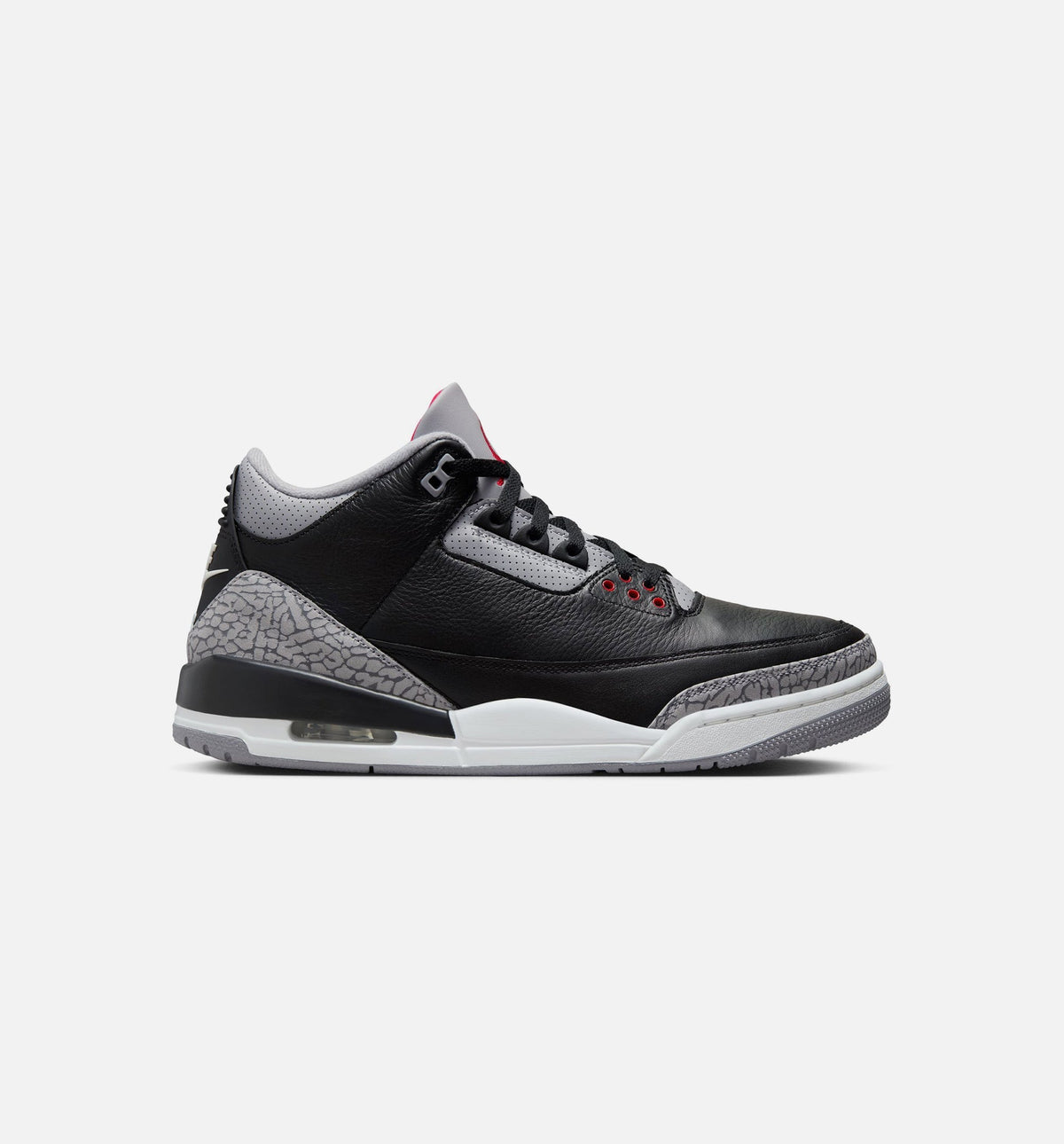 Air Jordan 3 Retro Mens Lifestyle Shoe - Black/Fire Red/Cement Grey/Summit White