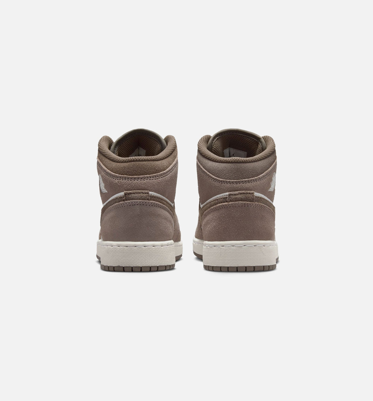 Air Jordan 1 Mid Grade School Lifestyle Shoes - Enigma Stone Olive Grey Summit White