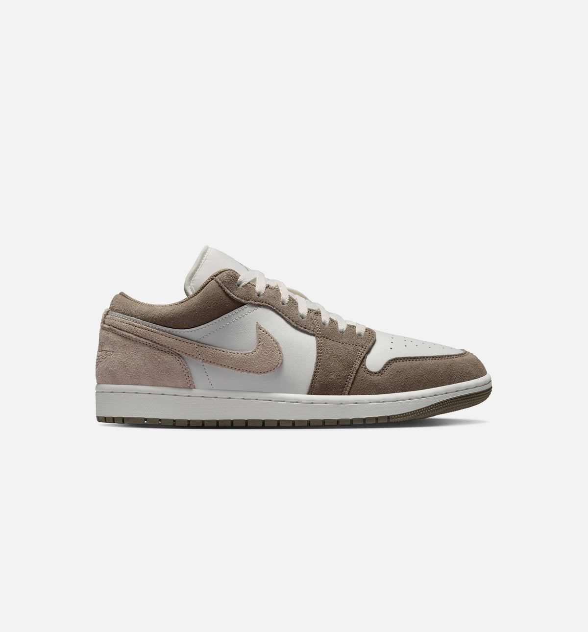Air Jordan 1 Low Men's Lifestyle Sneakers - Olive Grey/Enigma Stone/Summit White