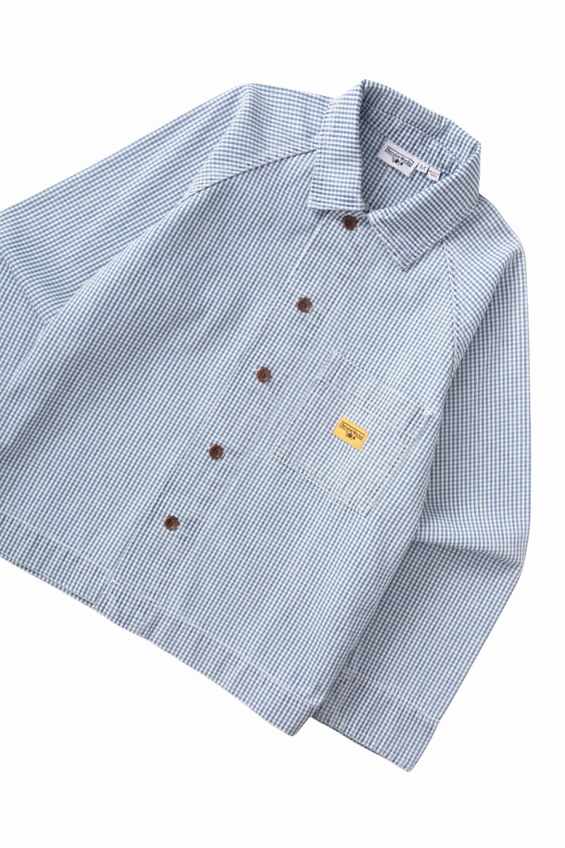 SERVICE WORKS HOUSE GINGHAM FOH OVERSHIRT Blue