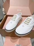 Miu Miu Low-Top Canvas Sneakers