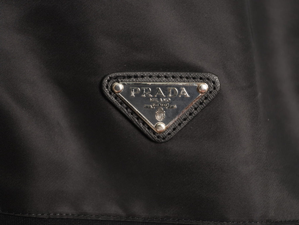 Prada Re-Nylon Panel Zip-Up Jacket - Black
