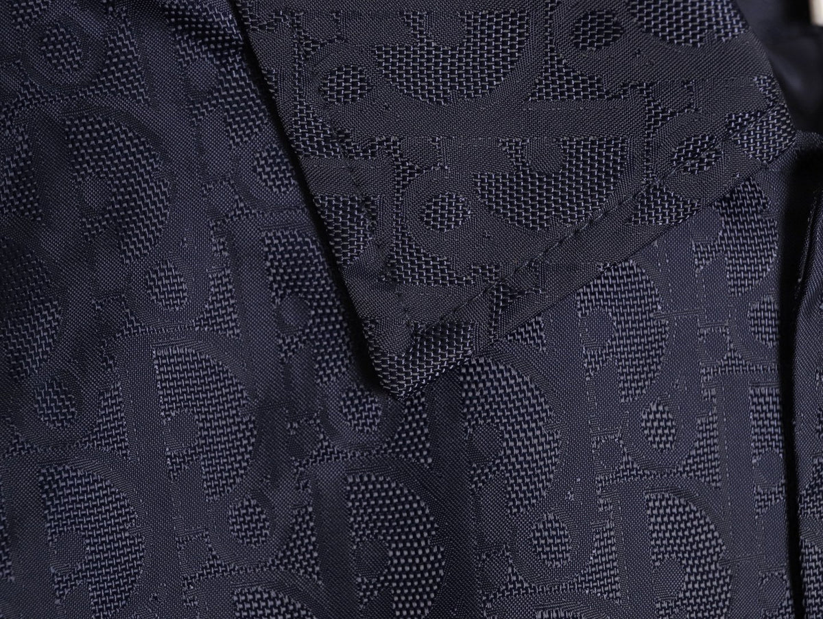 Dior 25SS Navy Allover Jacquard Collared Jacket