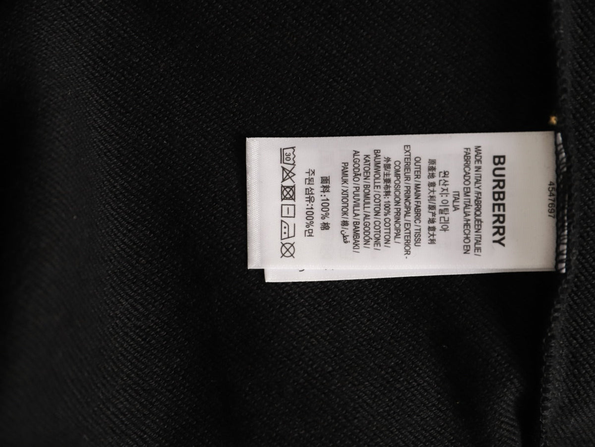 Burberry Equestrian-Detail Collared Half-Zip Sweatshirt - Black
